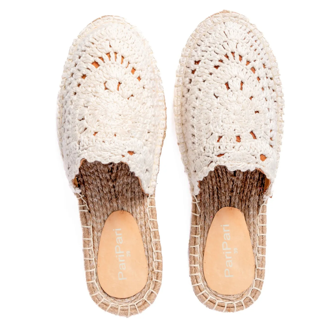 Camellias Crochet Espadrilles Flats