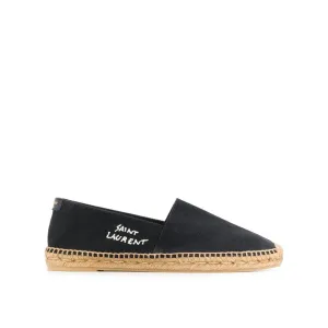 Canvas Slip-On Espadrilles With Embroidered Logo Detail