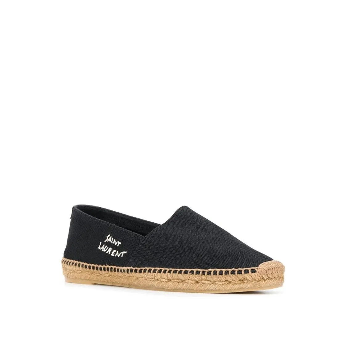 Canvas Slip-On Espadrilles With Embroidered Logo Detail