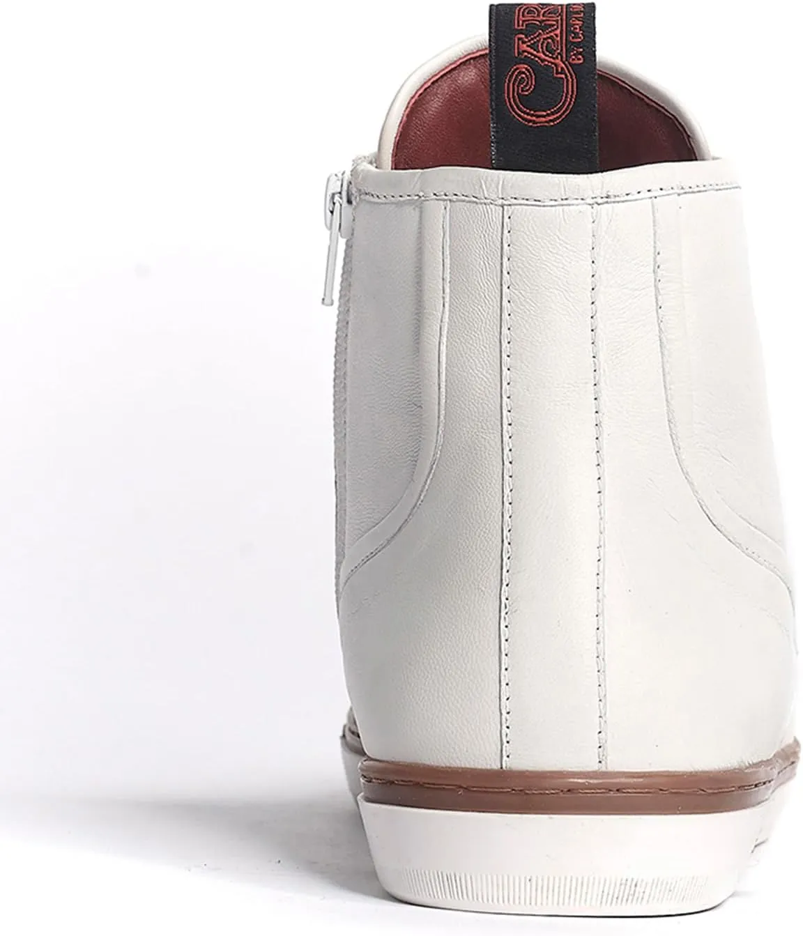 Carlos Santana Otis High-Top Lace to Toe Sneakers for Men | Strobel Construction | Flexible Rubber Outsole & Removeable Leather Footbed | Padded Cuffs & Leather Lining | Calfskin Leather Upper
