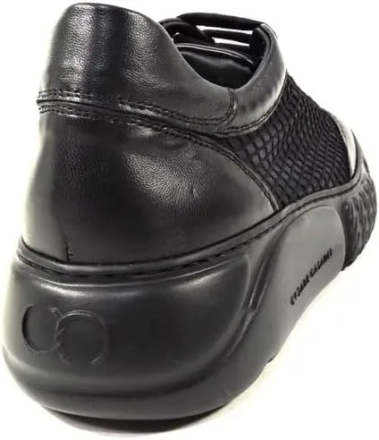 CASADEI Women's Black Soft Leather Fashion Sneakers, Comfort, Summer