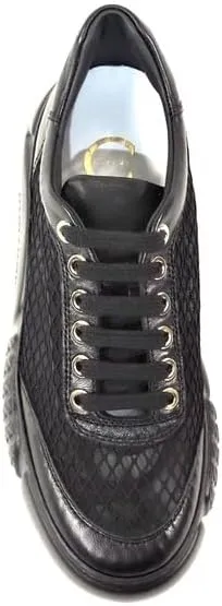 CASADEI Women's Black Soft Leather Fashion Sneakers, Comfort, Summer