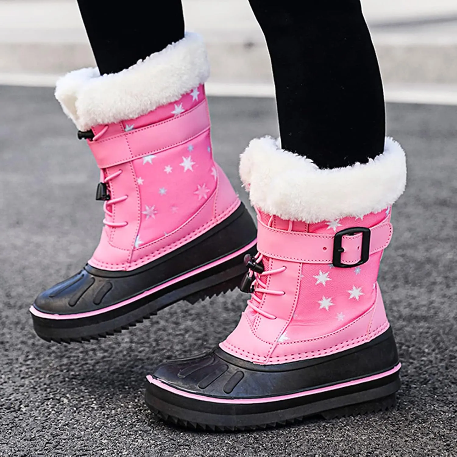 Children Shoes Snow Boots Girls Boys OutdoorBoots Warm Boots With Cotton Snow Boots Big Kids Toddler Leopard Rain Boots