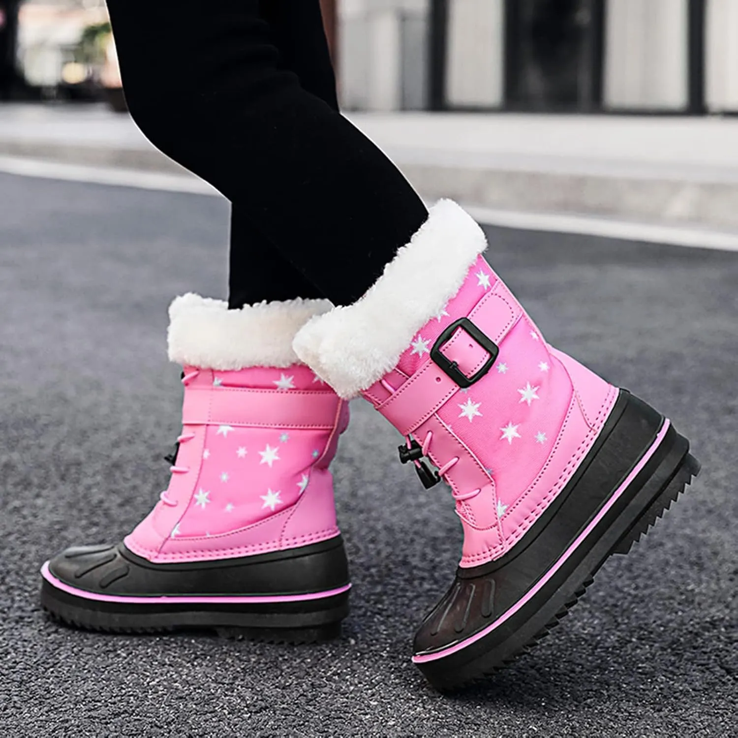 Children Shoes Snow Boots Girls Boys OutdoorBoots Warm Boots With Cotton Snow Boots Big Kids Toddler Leopard Rain Boots