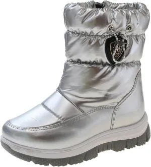 Children Snow Boots Boys Girls Kids Leather Non Slip Booties Shoes Outdoor Warm Chunky Sole Cozy Flat Shoes Lightweight