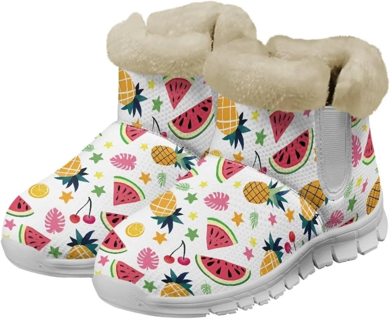 Coloranimal Winter Boots for Women Snow Boots Womens Ankle Boots Warm Fur Lined Winter Shoes Warm Booties Fashion Snow Shoes