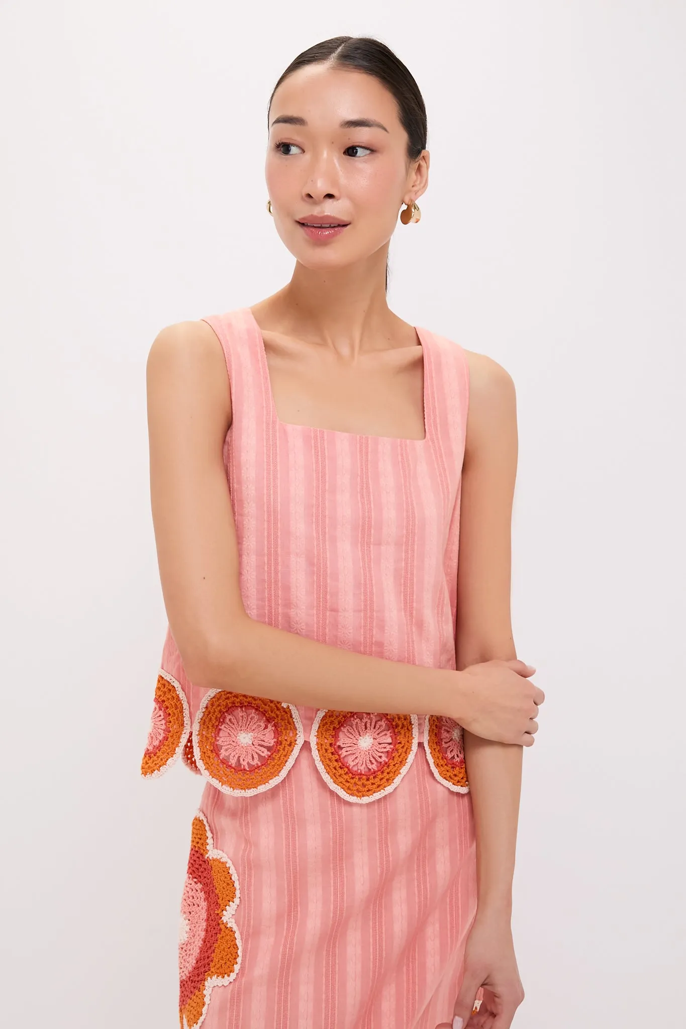 Coral Crochet Blake Tank