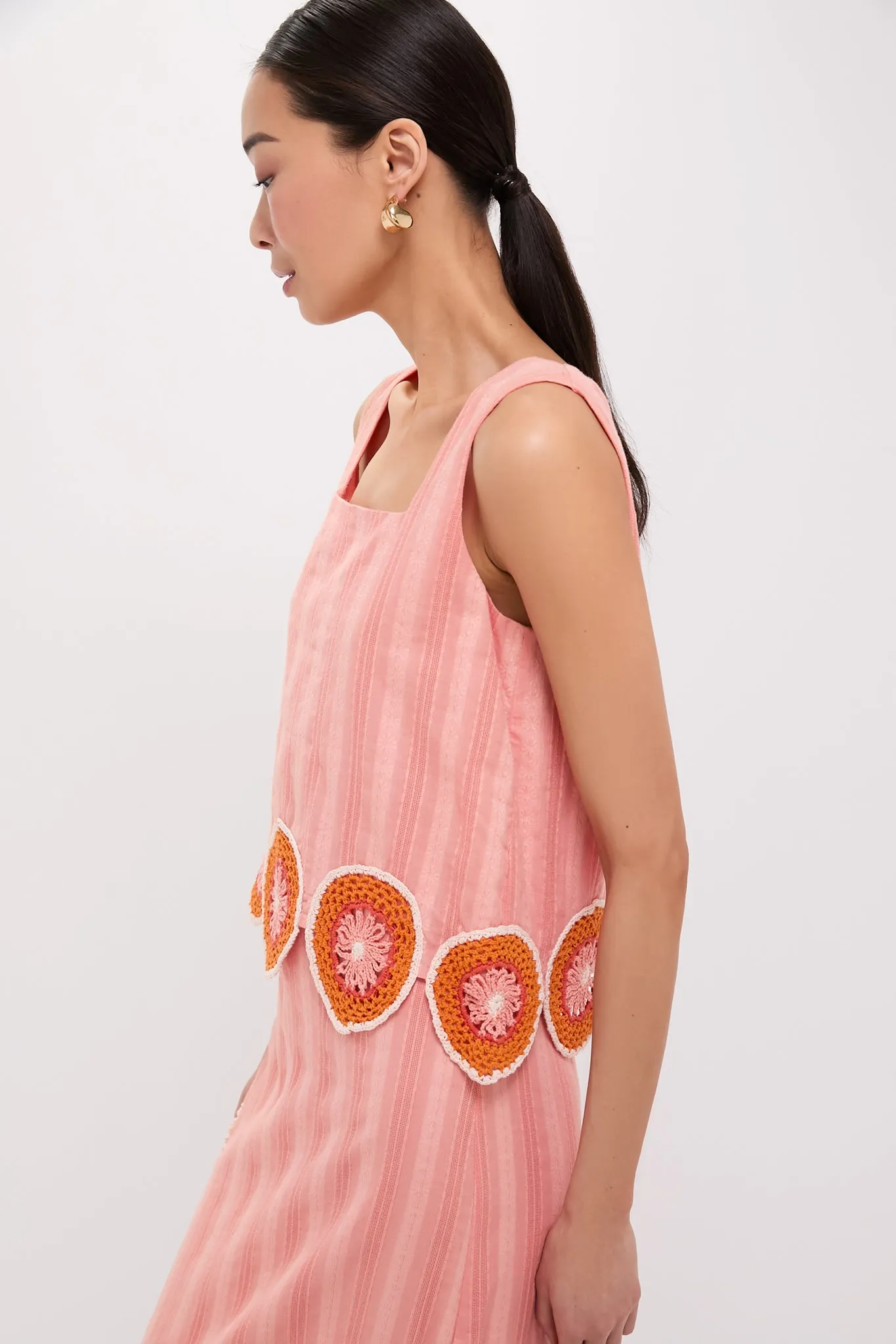 Coral Crochet Blake Tank