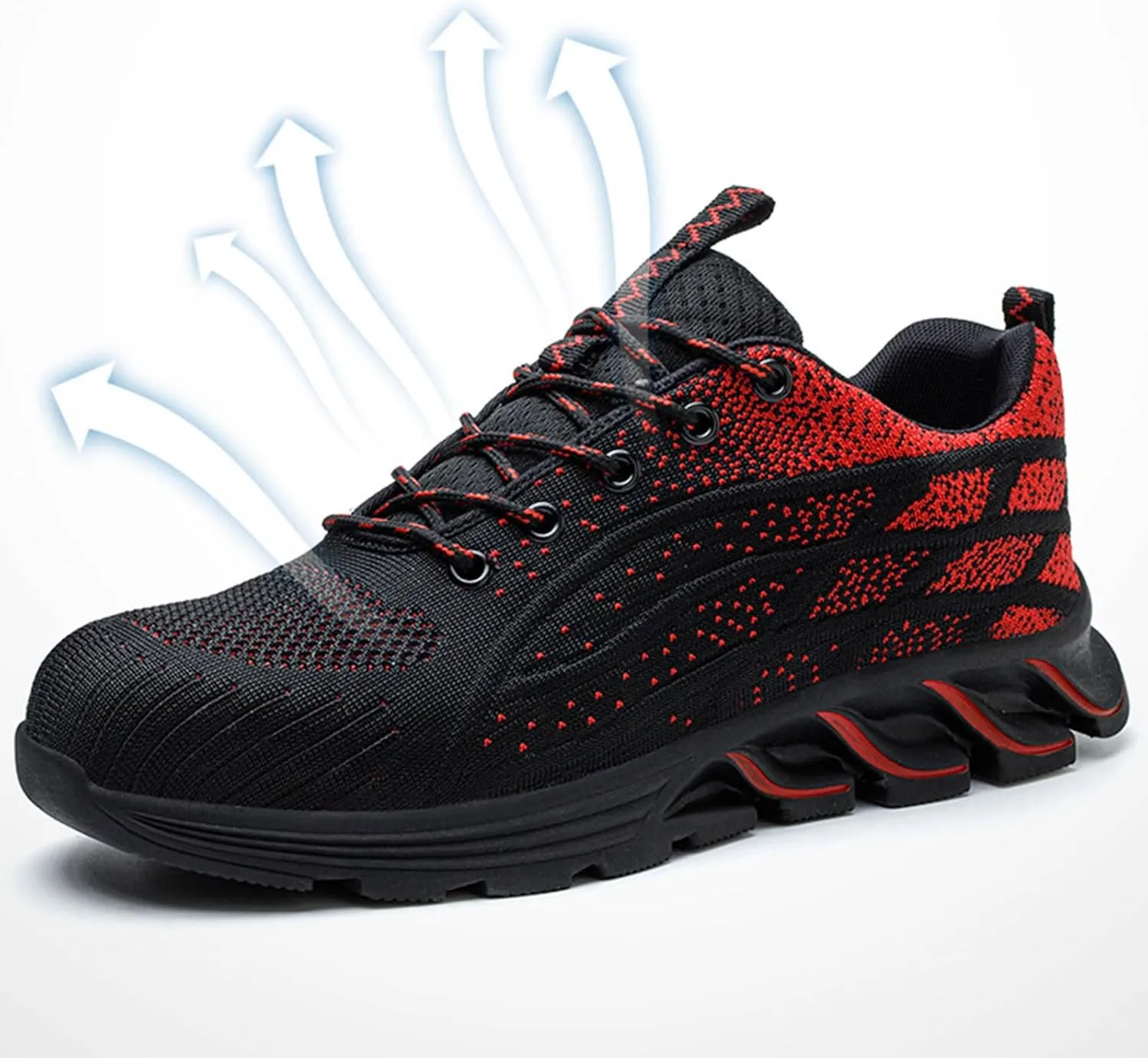 Couple Men's Steel Toe Shoes Men Composite Toe Shoes Comfortable Walking Sneakers Non Slip Work Shoes Indestructible No Show Sneaker Socks Men