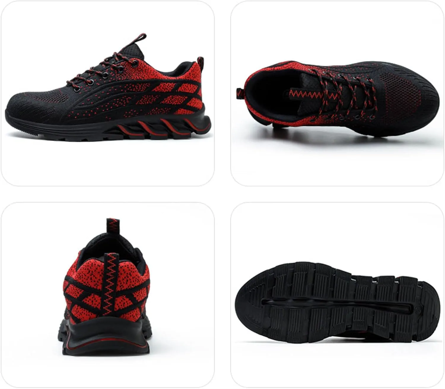 Couple Men's Steel Toe Shoes Men Composite Toe Shoes Comfortable Walking Sneakers Non Slip Work Shoes Indestructible No Show Sneaker Socks Men
