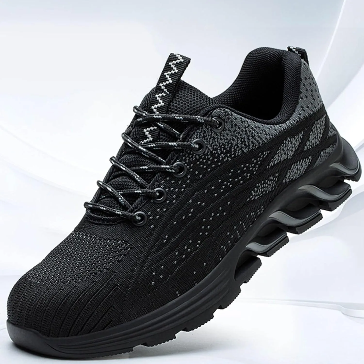 Couple Men's Steel Toe Shoes Men Composite Toe Shoes Comfortable Walking Sneakers Non Slip Work Shoes Indestructible No Show Sneaker Socks Men