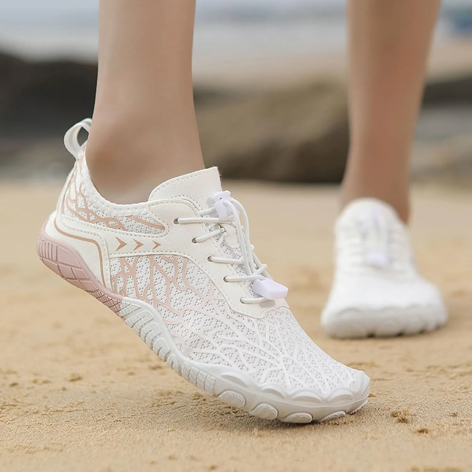 Couples All Seasons Five Finger Water Shoes Swimming Shoes Men and Women Platform Athletic Shoes for Women