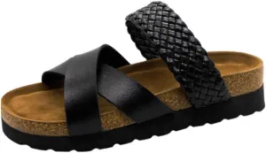 Cubicbee Women'S Espadrilles Platform Thick Soled Woven Sandals,Non-Slip Strappy Open Toe Beach Shoes