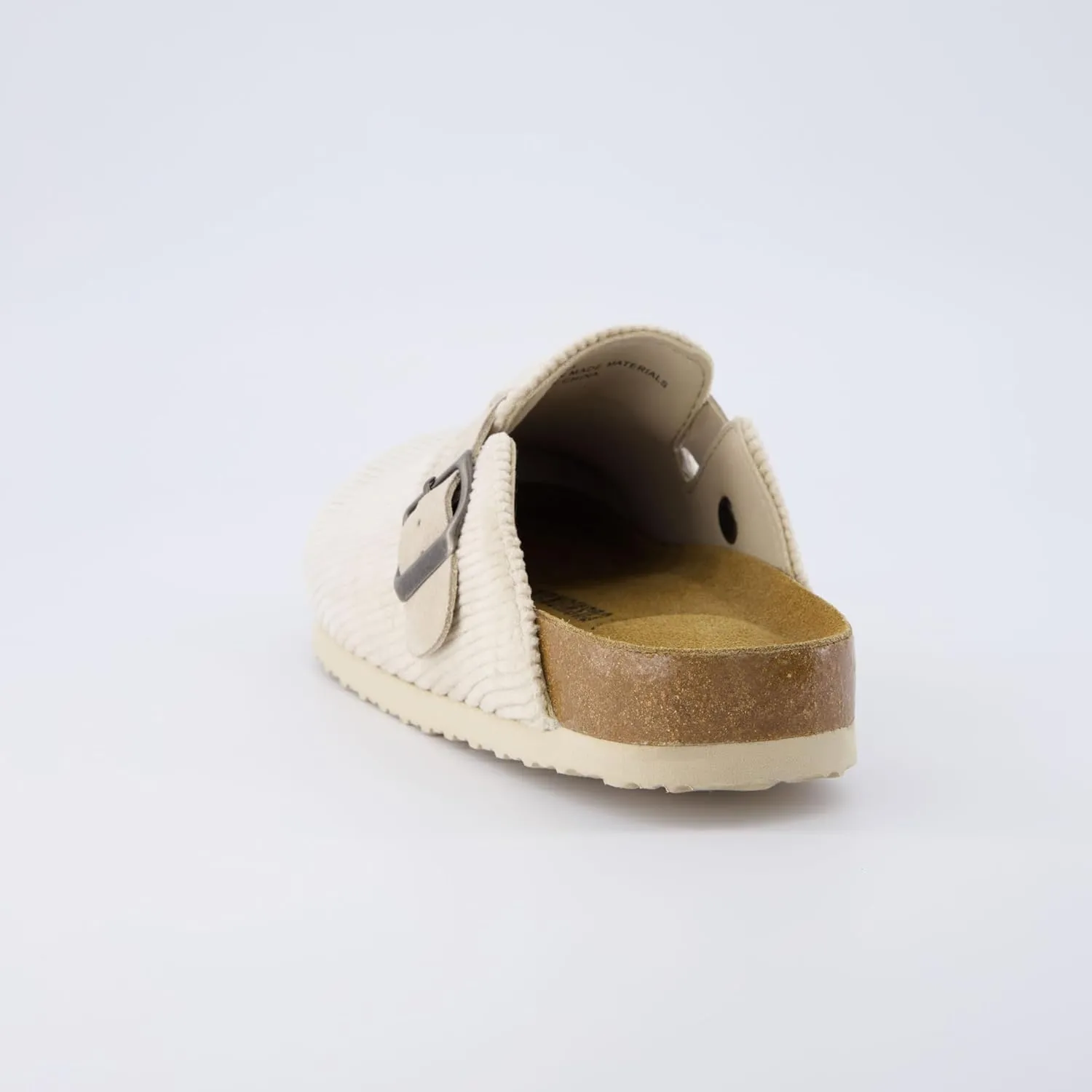 CUSHIONAIRE Hana Slip-On Buckle Clog with Cork Footbed  Memory Foam, Wide Widths Available