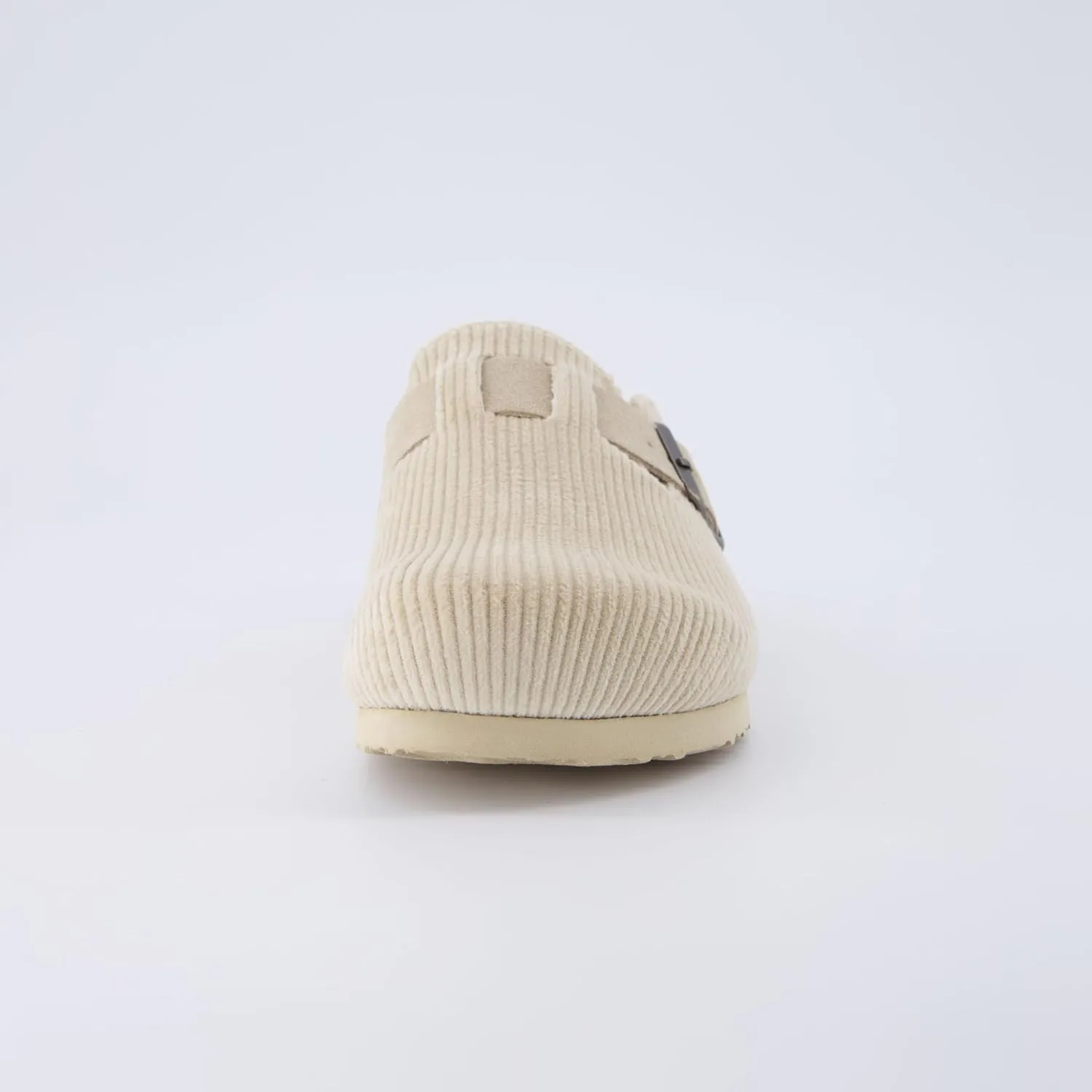 CUSHIONAIRE Hana Slip-On Buckle Clog with Cork Footbed  Memory Foam, Wide Widths Available