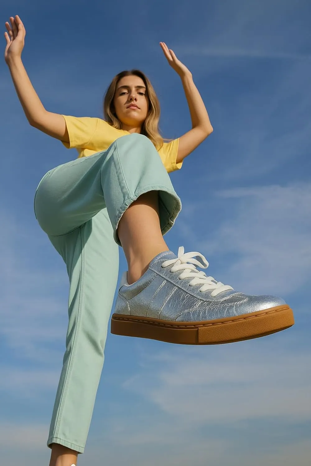 CUSHIONAIRE Women's Balance Lace Up Sneaker  Comfort Foam, Wide Widths Available