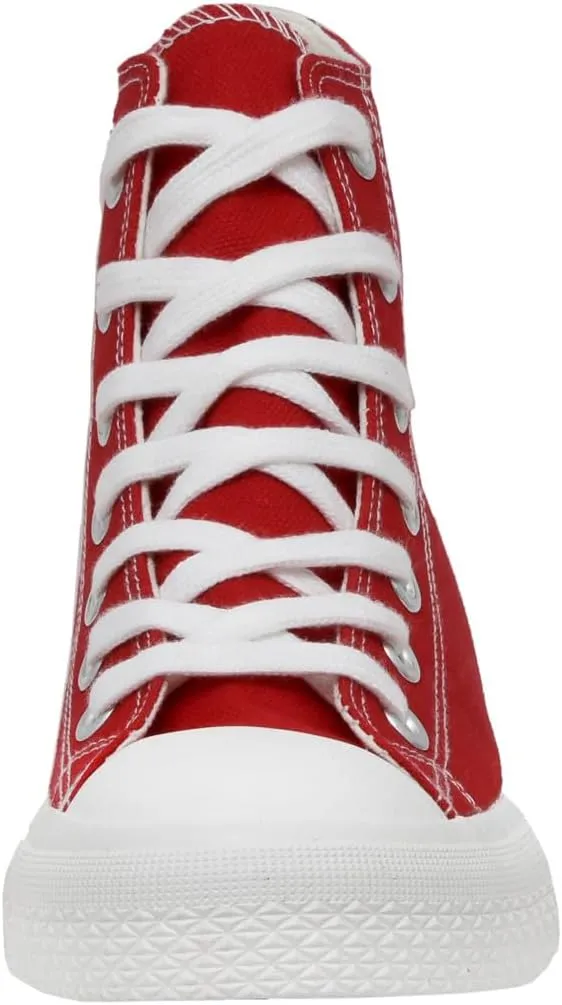 CUSHIONAIRE Women's Vance high top Canvas Sneaker  Memory Foam