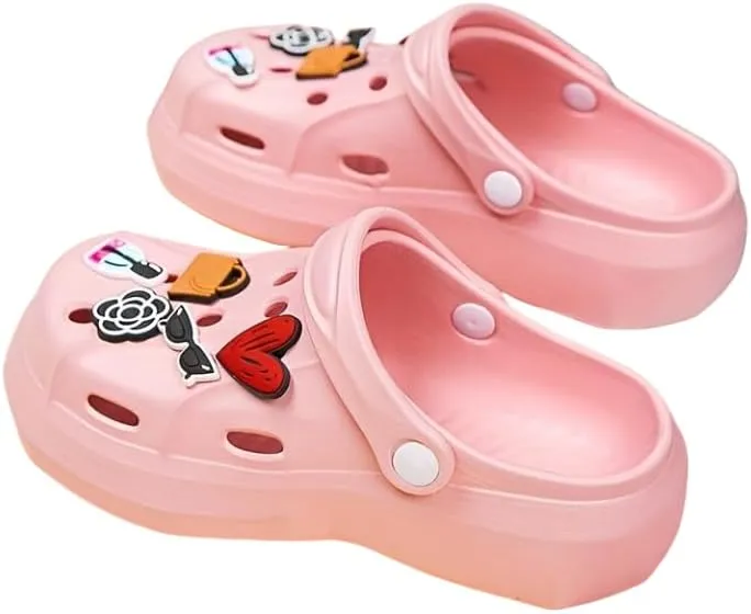 Cute Cartoon Garden Clogs for Women - Soft Sole Platform, Wear-Resistant, Two-Way Wear