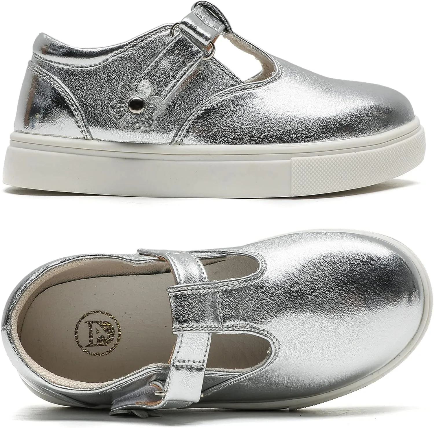 DADAWEN Girls Cute Mary Jane Flats School Uniform Shoes Comfort Sneakers (Toddler/Little Kid/Big Kid)