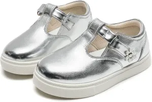 DADAWEN Girls Cute Mary Jane Flats School Uniform Shoes Comfort Sneakers (Toddler/Little Kid/Big Kid)