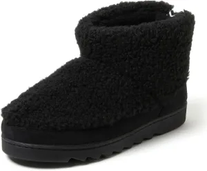 Dearfoams Women's Outdoor Whitney Teddy Ankle Boot Slipper