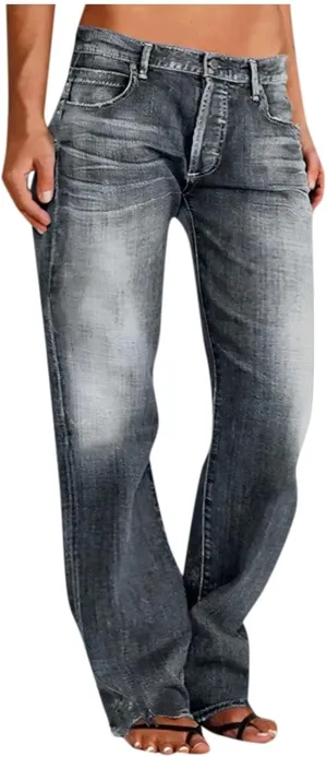Denim Sweatpants Jeans for Women Trendy Low Rise Baggy Jeans Y2k Boyfriend Barrel Jeans Casual Loose Wide Leg Jeans