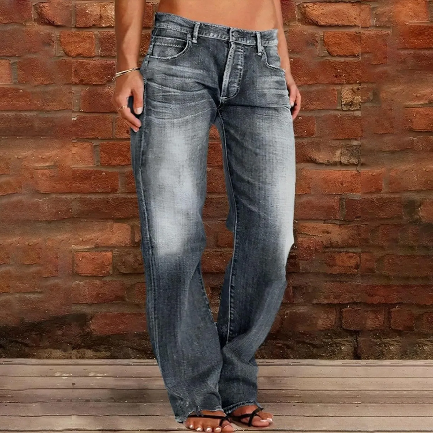 Denim Sweatpants Jeans for Women Trendy Low Rise Baggy Jeans Y2k Boyfriend Barrel Jeans Casual Loose Wide Leg Jeans