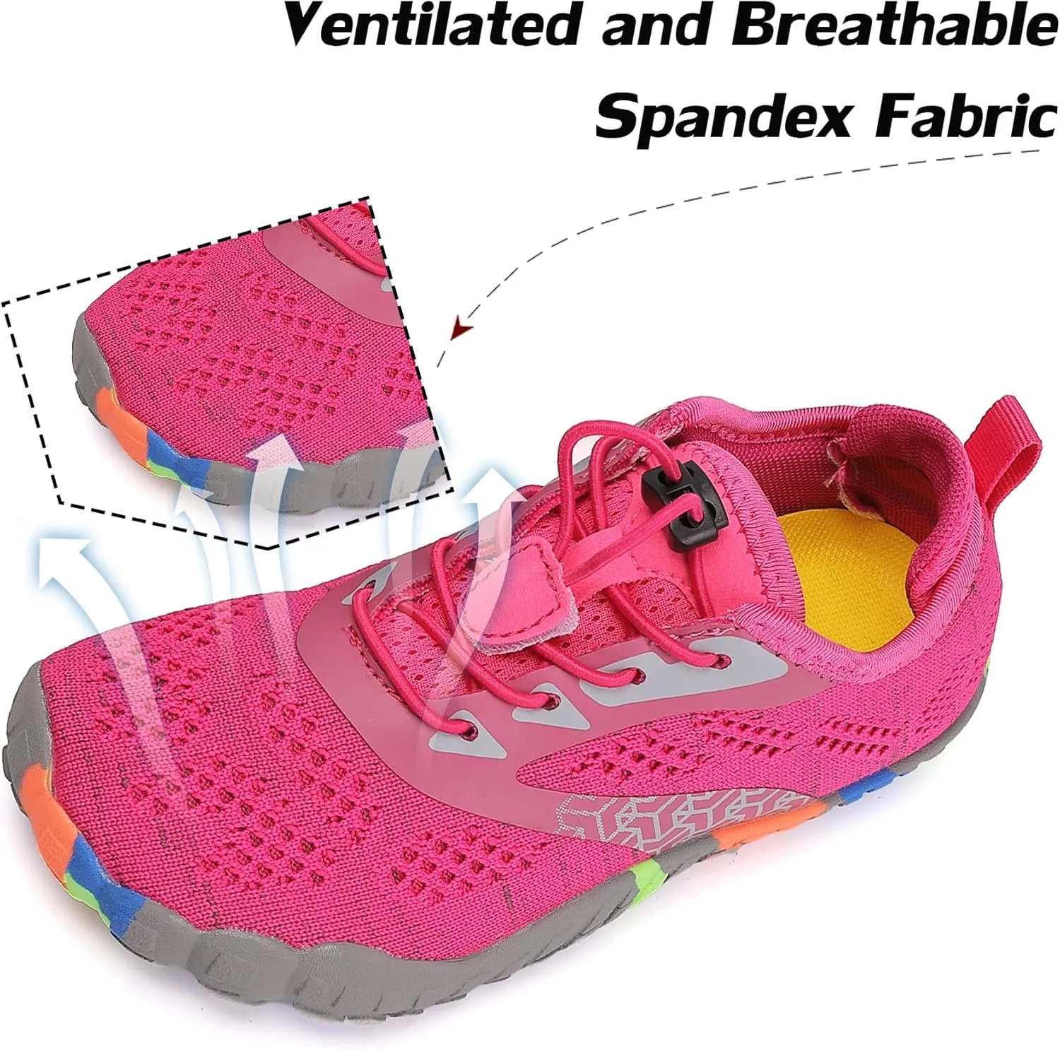 DimaiGlobal Kids Barefoot Shoes Boys Trail Running Shoes Girls Running Shoes Sneakers Athletic Tennis Shoes Toddler Little Kid Big Kid