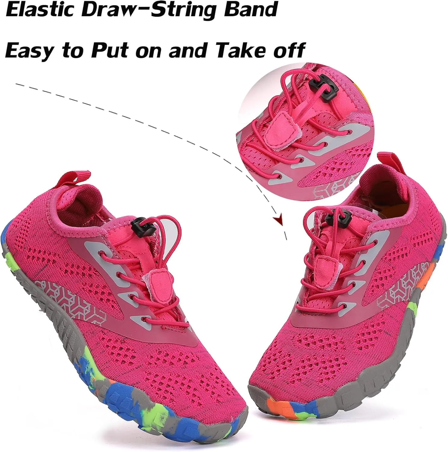 DimaiGlobal Kids Barefoot Shoes Boys Trail Running Shoes Girls Running Shoes Sneakers Athletic Tennis Shoes Toddler Little Kid Big Kid