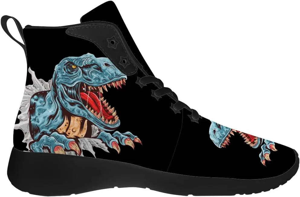 Dinosaur Shoes for Men Women High Top Sneakers Casual Shoes Gifts for Boys Girls