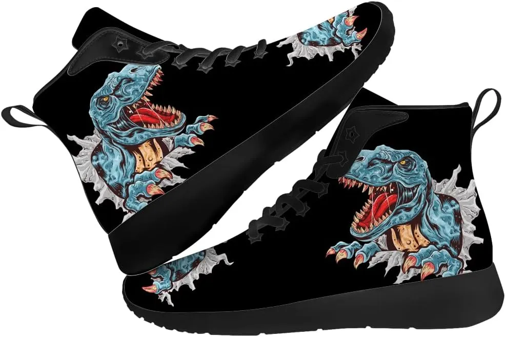Dinosaur Shoes for Men Women High Top Sneakers Casual Shoes Gifts for Boys Girls