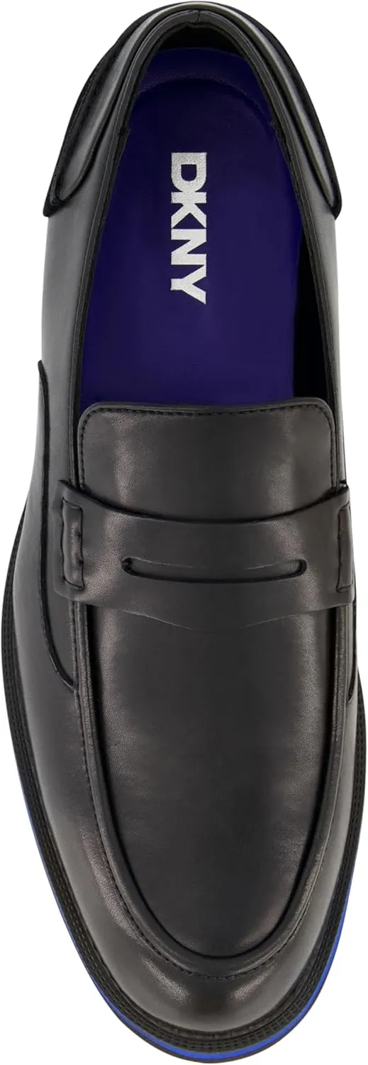 DKNY Men's Rubber Sole Round Toe Shape Slip-on Style Sneaker