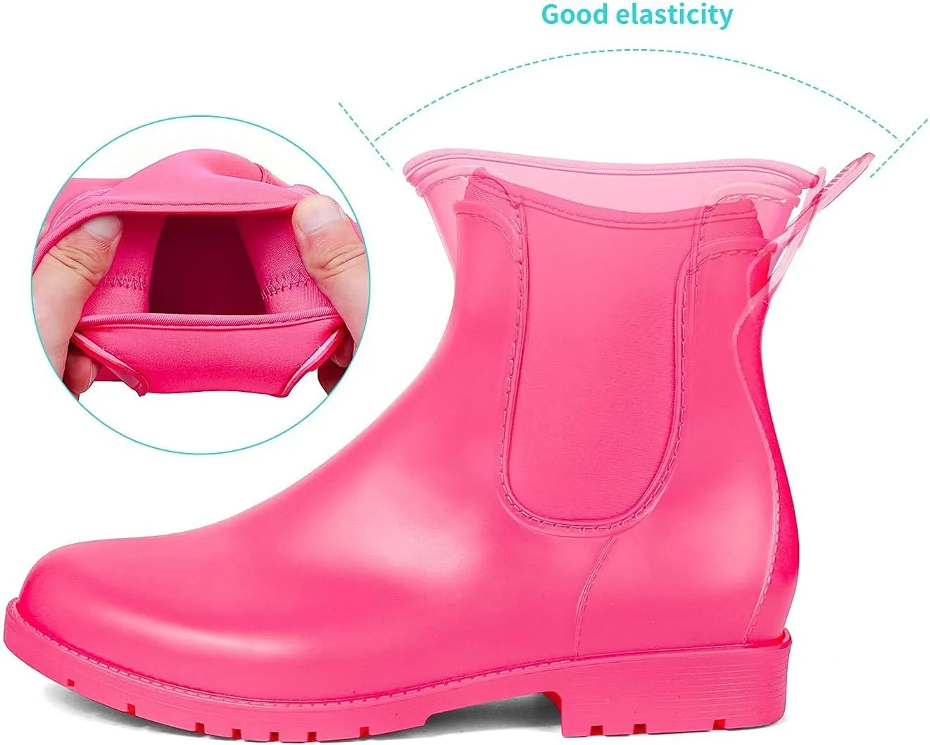 DKSUKO Snow Women's Warm Chelsea Ankle Winter Rain Boots