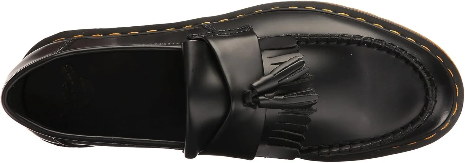 Dr. Martens Men's Adrian Tassel Loafer, Black Smooth
