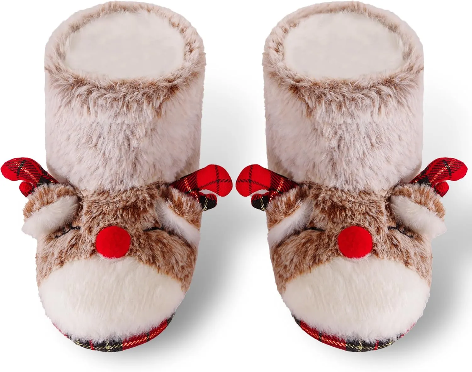 Dream Bridge Girls Kids Slippers Booties Home House Slippers Boots Toddler Cute Plush Fleece Warm Cartoon Indoor Outdoor Slip on Fluffy Booties Rainbow Shoes for Boys Girls