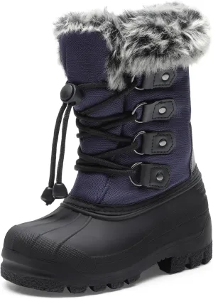 DREAM PAIRS Boys & Girls Waterproof Winter Snow Boots for Little Kid/Big Kid