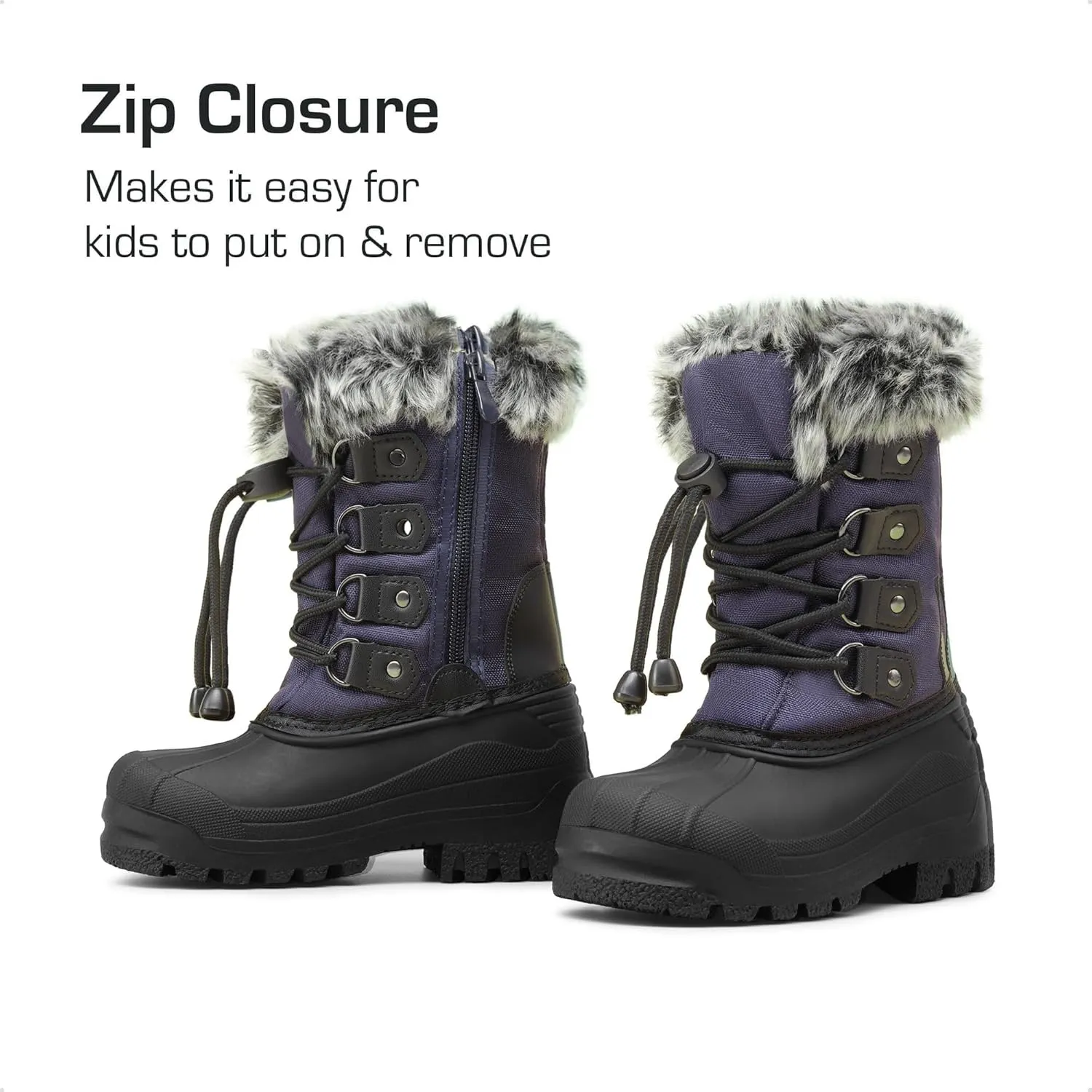 DREAM PAIRS Boys & Girls Waterproof Winter Snow Boots for Little Kid/Big Kid