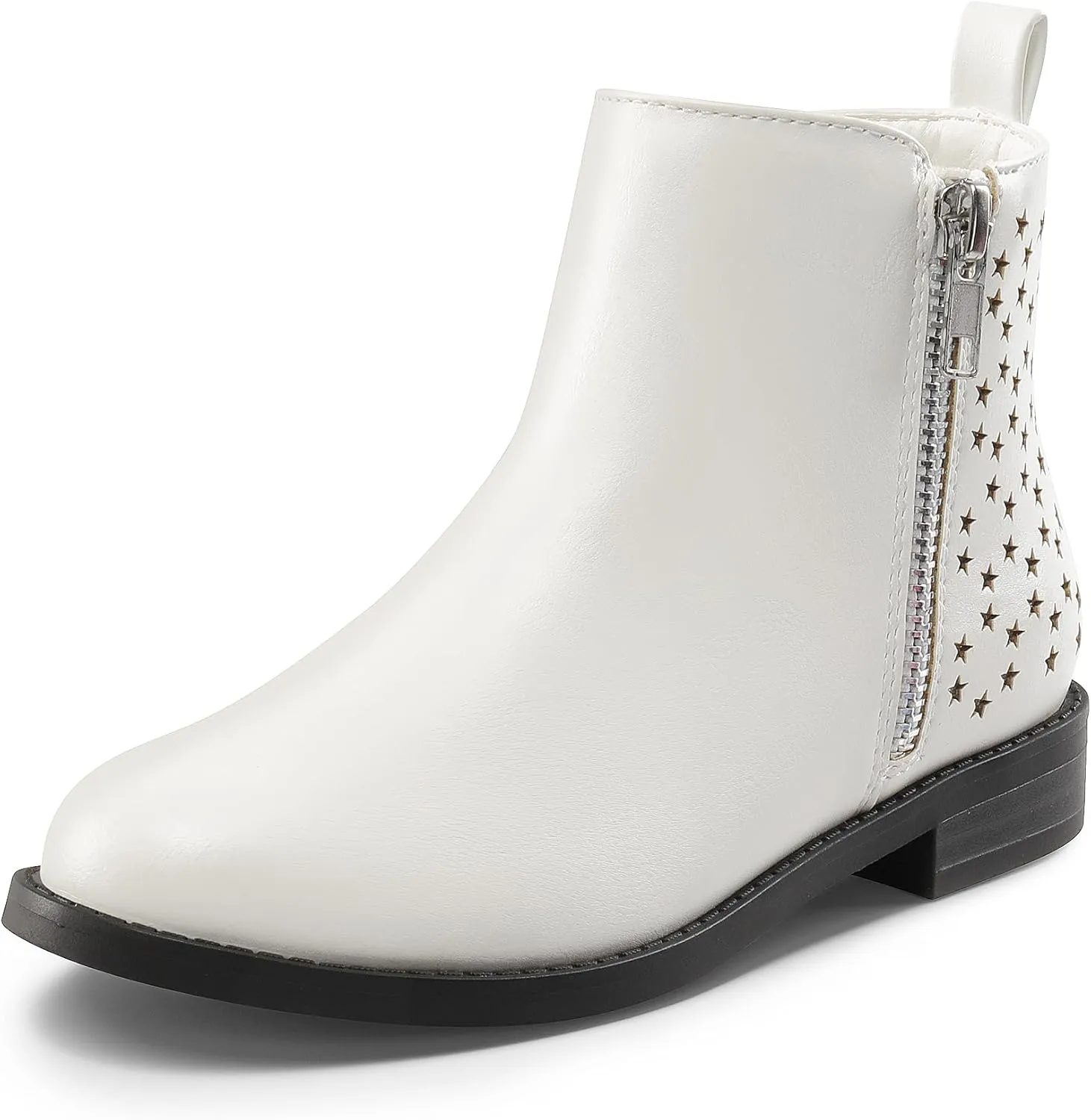 DREAM PAIRS Girls Ankle Boots with Side Zipper Low Heels Toddler/Little Kid/Big Kid
