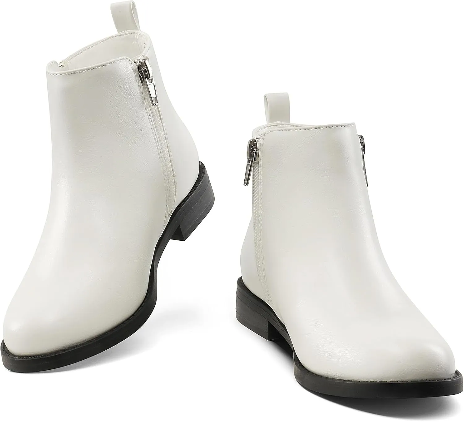DREAM PAIRS Girls Ankle Boots with Side Zipper Low Heels Toddler/Little Kid/Big Kid