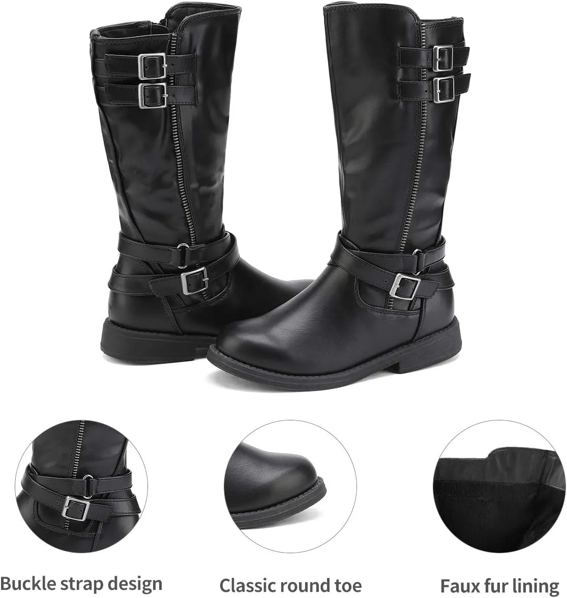 DREAM PAIRS Girls Knee High Fashion Riding Boots for Toddler/Little Kid/Big Kid