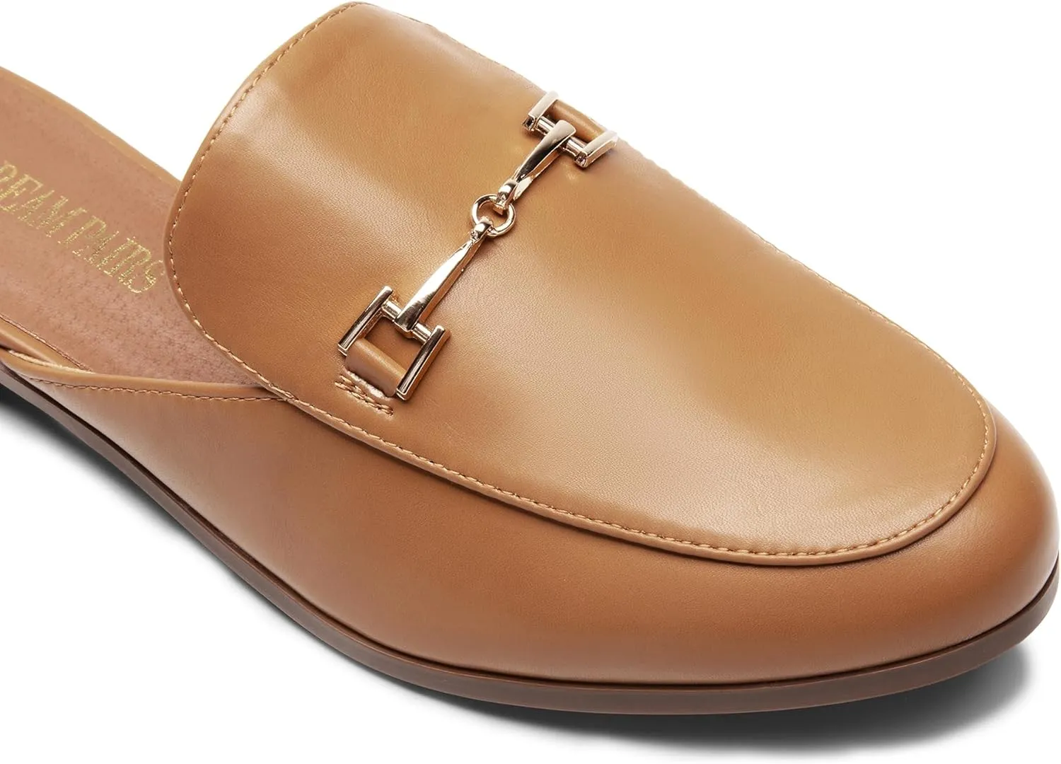 DREAM PAIRS Mules for Women Flats Comfortable Buckle Mules Slip on Slides Backless Loafers Shoes