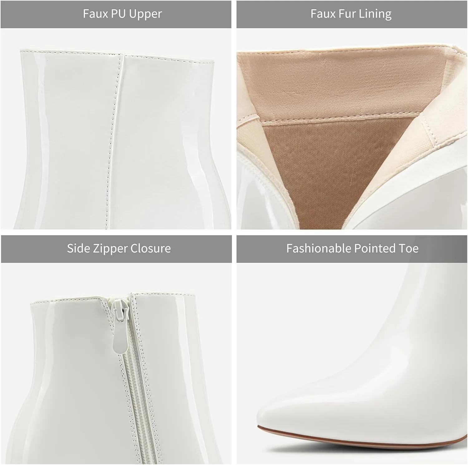 DREAM PAIRS Women's Chunky Heel Ankle Booties Pointed Toe Short Boots