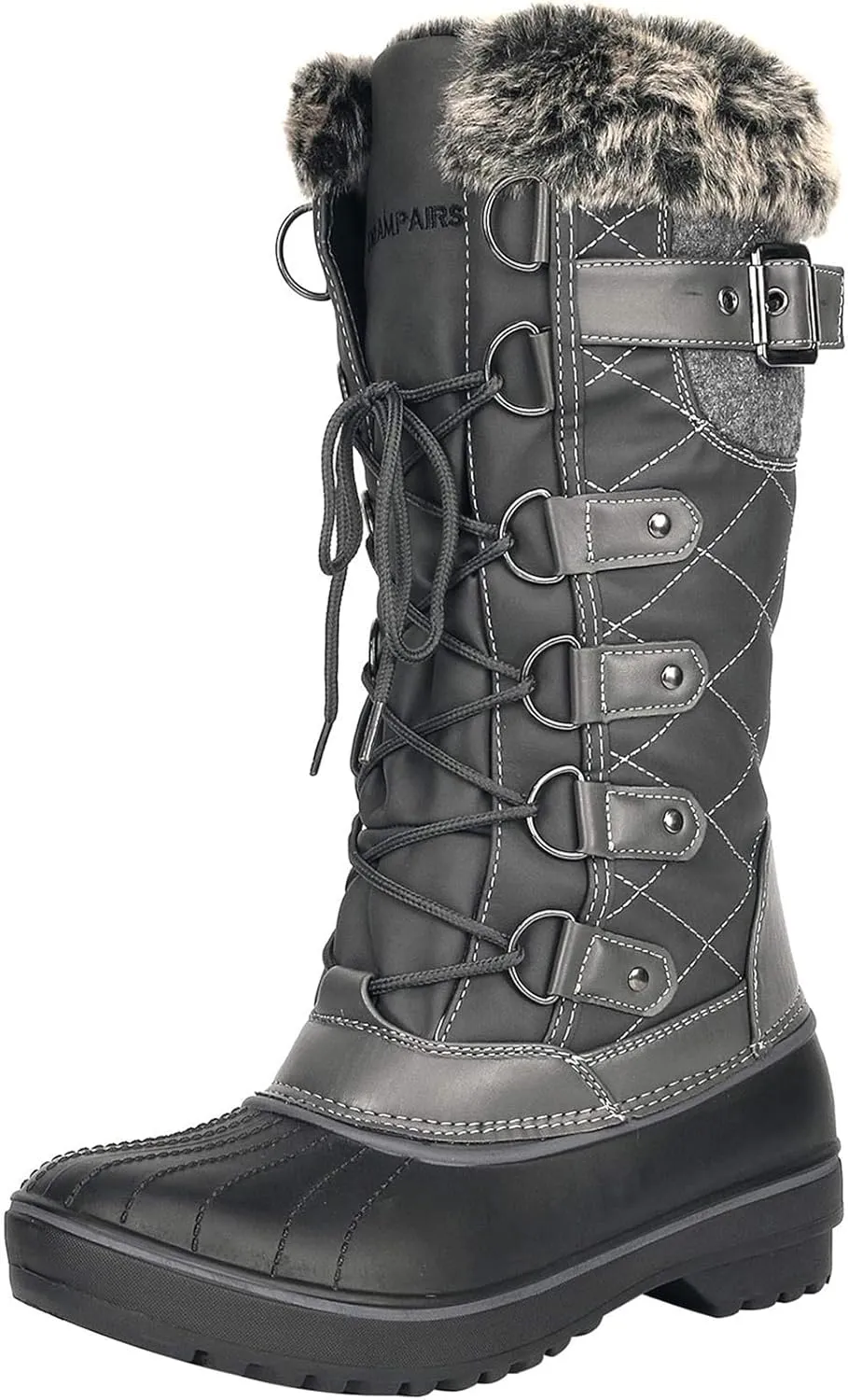DREAM PAIRS Women's DP Warm Faux Fur Lined Mid Calf Winter Snow Boots