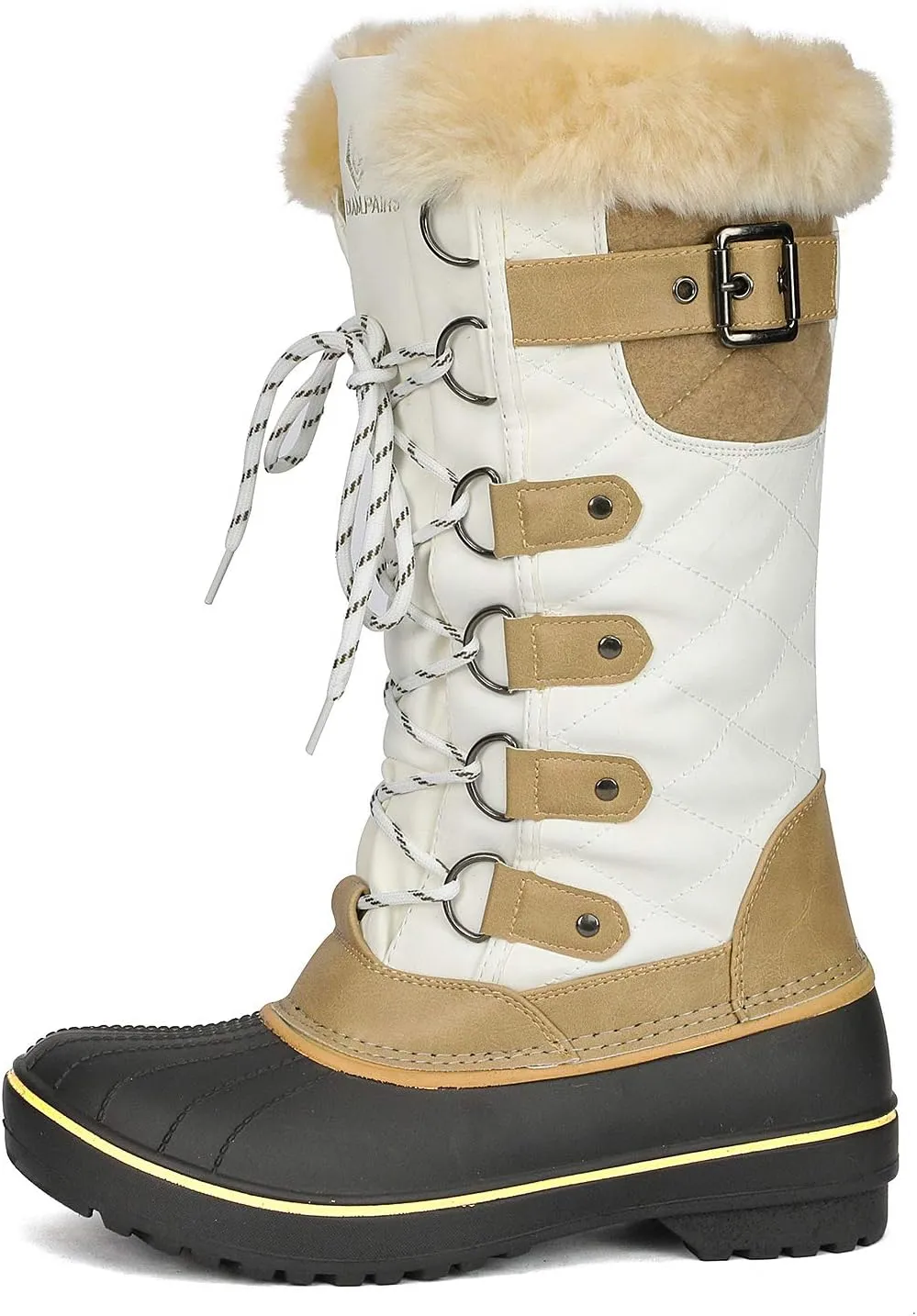 DREAM PAIRS Women's DP Warm Faux Fur Lined Mid Calf Winter Snow Boots