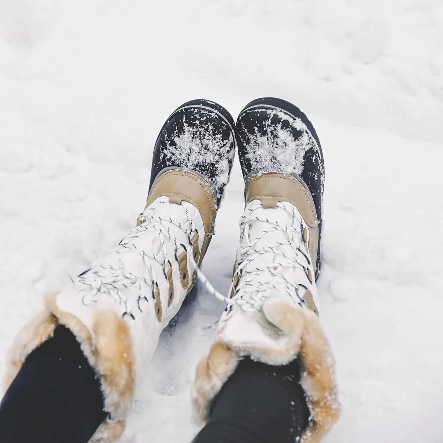 DREAM PAIRS Women's DP Warm Faux Fur Lined Mid Calf Winter Snow Boots