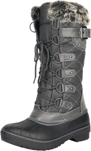 DREAM PAIRS Women's DP Warm Faux Fur Lined Mid Calf Winter Snow Boots