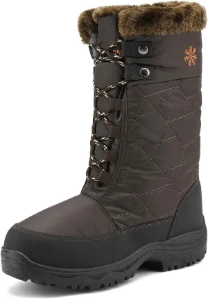 DREAM PAIRS Women's Warm Faux Fur Lined Mid-Calf Winter Snow Boots