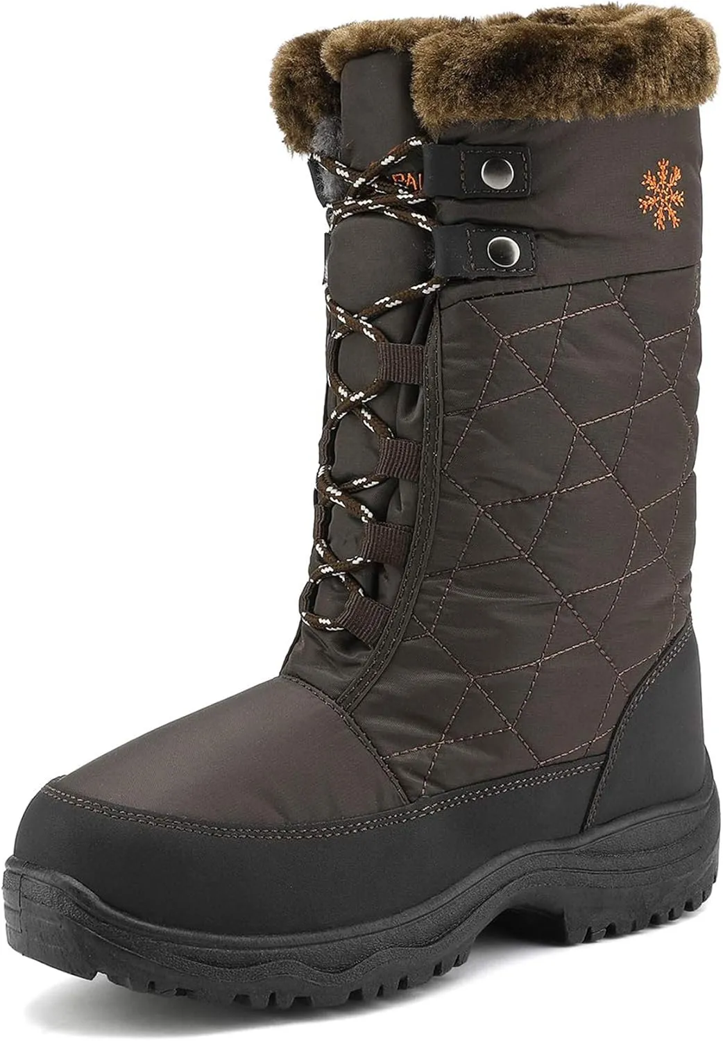 DREAM PAIRS Women's Warm Faux Fur Lined Mid-Calf Winter Snow Boots