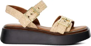 Dune London Women's Loells Platforms-Sandals, Natural, 6