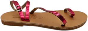 Emmanuela Ancient Greek Handmade Leather Flat Sandals, Quality Summer Shoes for Women with adjustable buckle strap, Toe Ring Strappy Sandals, Boho Chic Ankle Cuff Sandals